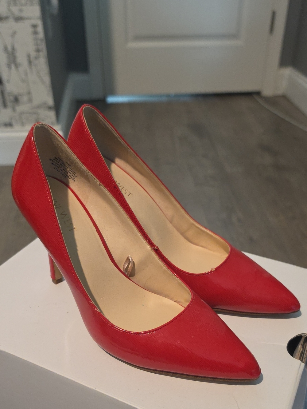 Nine West Red Pointed-Toe Women's Pumps - Classic Heel